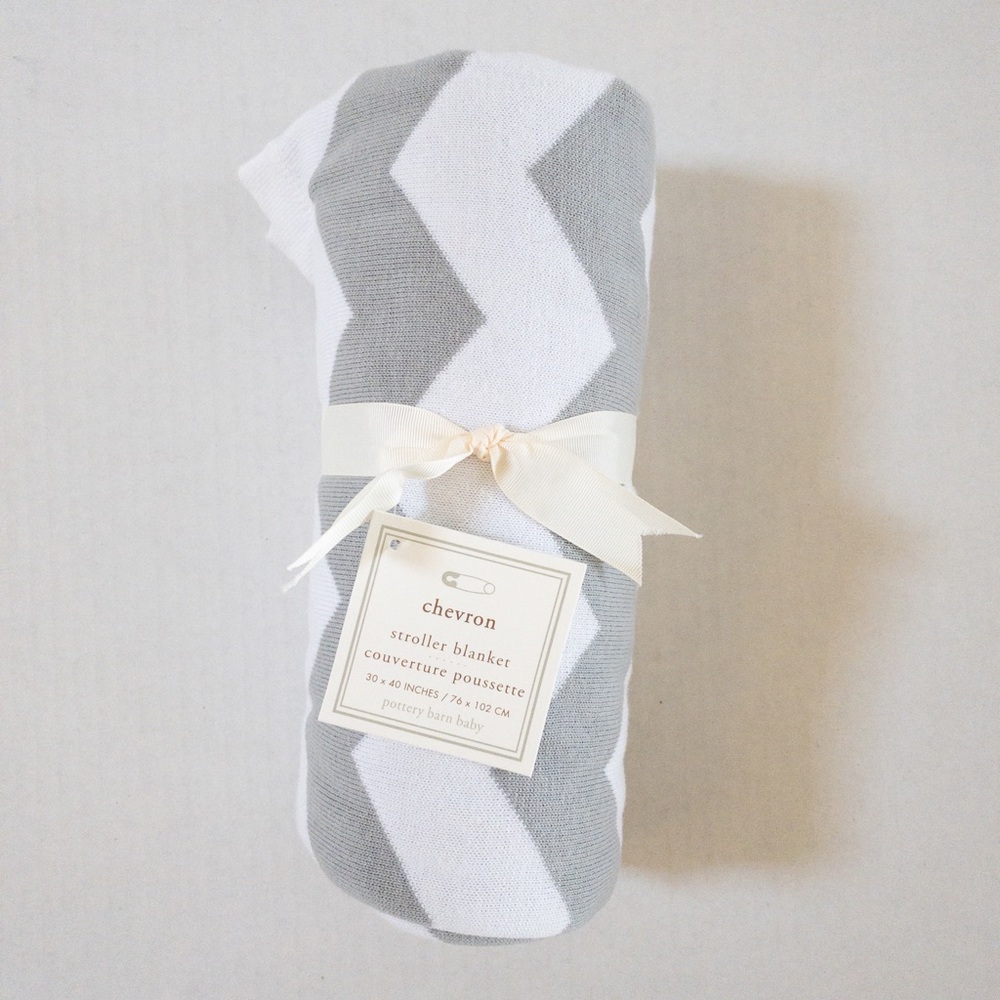 Pottery Barn Kids Chevron Baby Stroller Blanket